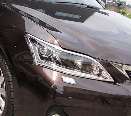 Chrome headlight covers IDFR 1-LS040-01C for Lexus CT 200 2011-2015