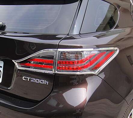 Rear light covers Chrome IDFR 1-LS040-02C for Lexus CT 200 2011-2015