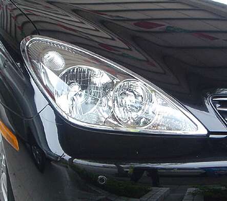 Chrome headlight covers IDFR 1-LS051-01C for Lexus ES300 2000-2006