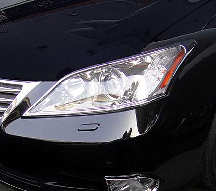 Chrome headlight covers IDFR 1-LS053-01C for Lexus ES350 2009-2012