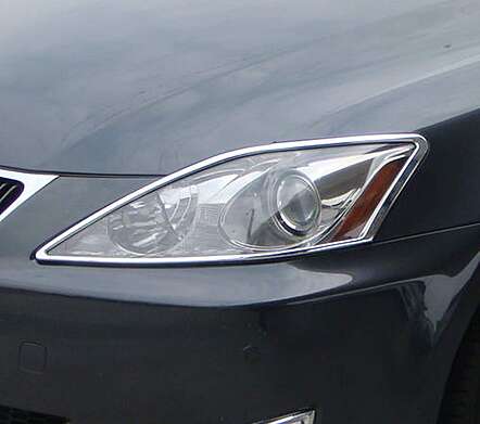 Chrome Headlight Covers IDFR 1-LS301-01C Lexus IS250 2006-2008