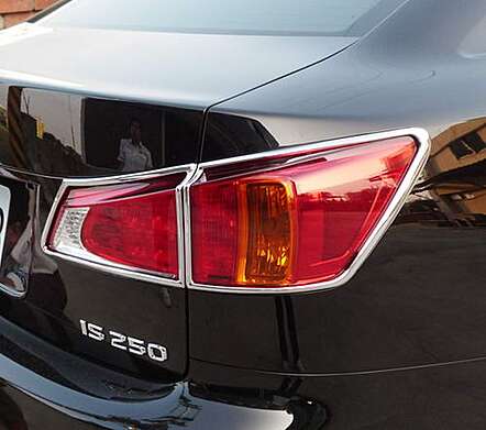 Rear light covers chrome IDFR 1-LS302-02C for Lexus IS250 2008-2013