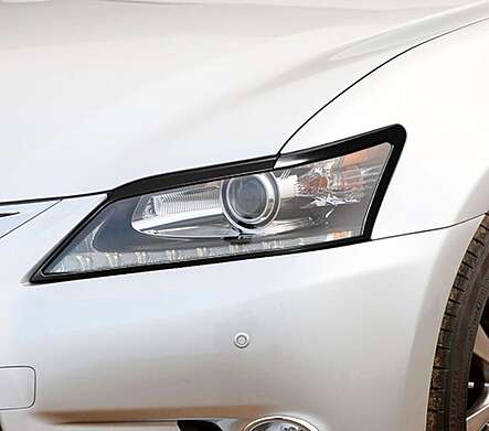 Headlight covers black IDFR 1-LS202-01BK for Lexus GS 2012-2019
