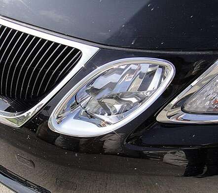 Chrome Headlights Overlay IDFR 1-LS201-01C Lexus GS 2005-2012