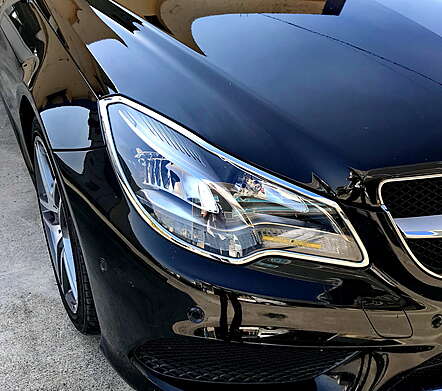 Chrome Headlights Trims IDFR 1-MB173-01C Mercedes-Benz W207 Coupe 2013-2016