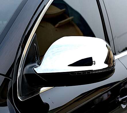 Covers for mirrors chrome IDFR 1-AD250-06C for AUDI Q7 2007-2015