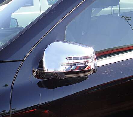Chrome mirror caps IDFR 1-MB321-05C for Mercedes-Benz X166 GL 2012-2016