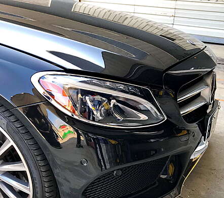 Chrome headlight covers IDFR 1-MB111-01C for Mercedes-Benz W205 C Class 2014-2018