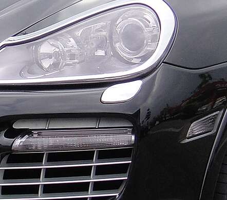 Chrome Headlight Washer Pads IDFR 1-PS131-03C Porsche Cayenne 2007-2010
