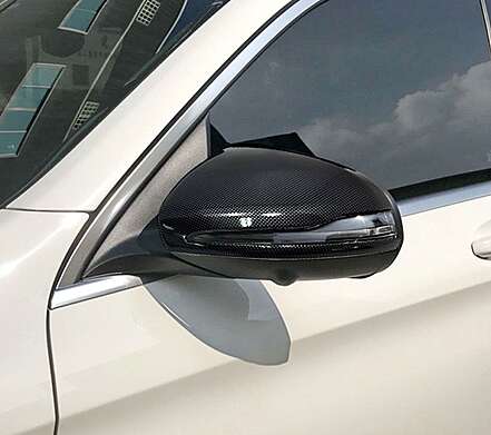 Carbon fiber mirror caps IDFR 1-MB605-04CN for Mercedes Benz W222 S-Class 2013-2017