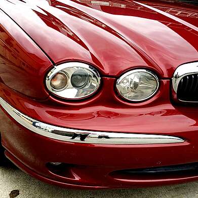 Chrome Headlights Overlays IDFR 1-JR801-01C Jaguar X-Type 2001-2008