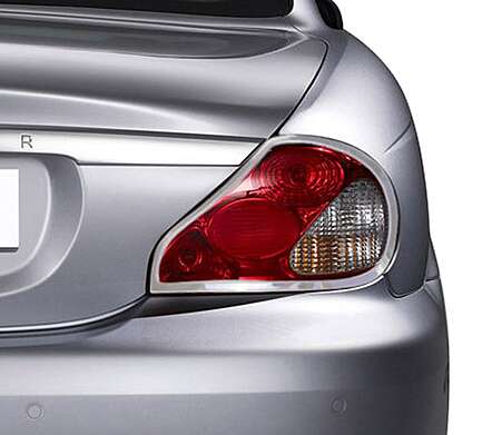 Chrome Tail Lights Overlays IDFR 1-JR802-02C Jaguar X-Type 2008-2010