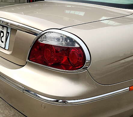 Chrome Tail Lights Overlays IDFR 1-JR812-02C Jaguar S-Type 2003-2008