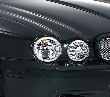Chrome Headlights Overlays IDFR 1-JR821-01C Jaguar XJ 6/8 2007-2008
