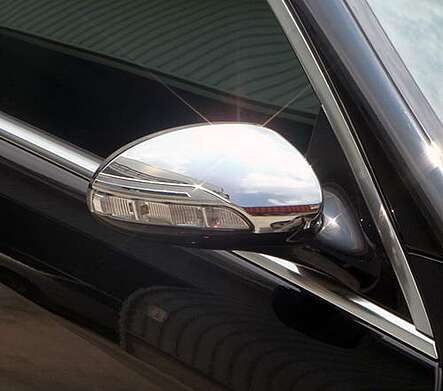 Chrome Mirror Caps IDFR 1-MB604-07C Mercedes Benz W221 S Class 2005-2009