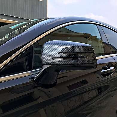 Carbon Look Mirror Cover IDFR 1-MB191-04CN Mercedes Benz W218 CLS Class 2011-2014 