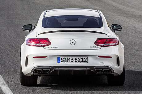 Rear bumper diffuser with nozzles (pre-styling) С63 AMG for Mercedes C Coupe (C205) (original, Germany)