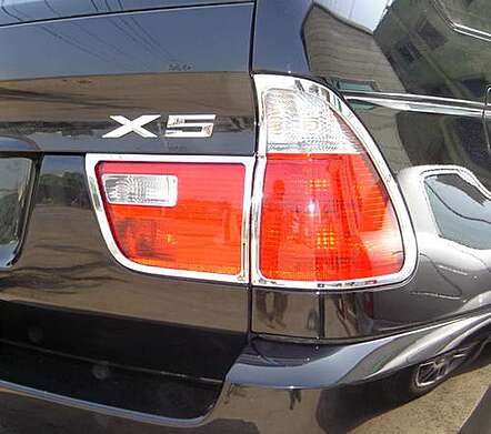 Rear light covers chrome IDFR 1-BW651-02C for BMW X5 E53 2003-2006
