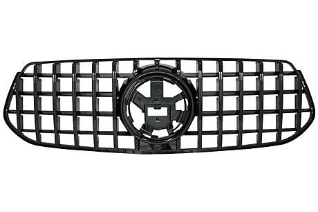 Front Central Grille suitable for Mercedes GLE SUV W167 V167 GLE Coupe C167 Sport Package (2019-Up) GTR Panamericana Design All Black