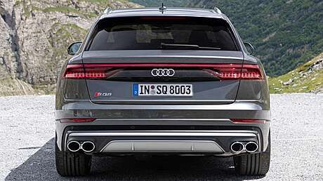 Rear bumper cover with silencer tips SQ8 for Audi Q8 4M (original, Germany)