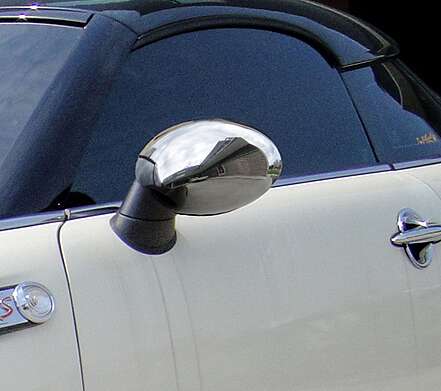 Chrome plated mirror caps IDFR 1-MI403-08C for Mini Cooper R58 2012-2014