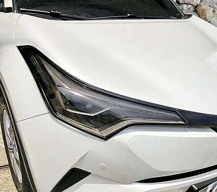 Headlight covers black IDFR 1-TA240-01BK for Toyota C-HR 2017-2023