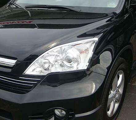 Chrome headlight covers IDFR 1-HD441-01C for Honda CRV 2007-2012