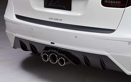 Rear bumper diffuser (carbon) Lumma CLR 558 GT for Porsche Cayenne 958 (original, Germany)