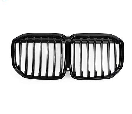 Radiator grille black gloss with cutout for OEM camera for BMW X7 G07 2019-2022