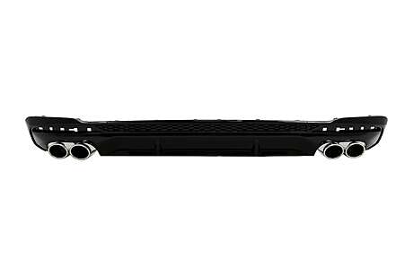 Rear Bumper Valance Diffuser suitable for Audi A4 B9 8W Facelift (2020-up) only S-line Black
