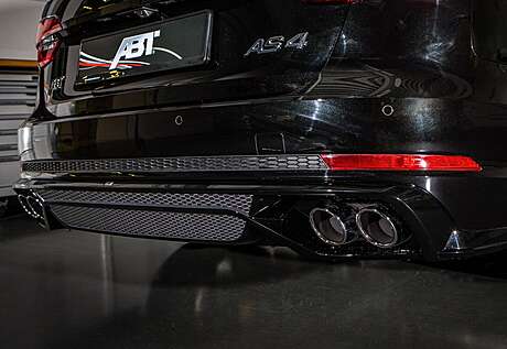 Rear bumper diffuser with muffler and nozzles 8W008002130-2 ABT Sportsline for Audi A4 (B9) (original, Germany)