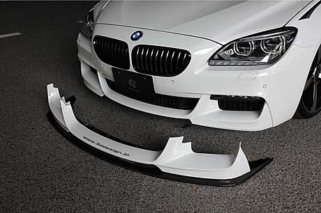 Front bumper spoiler (carbon) 3D Design for BMW F06 Gran Coupe M-Sport (original, Japan)