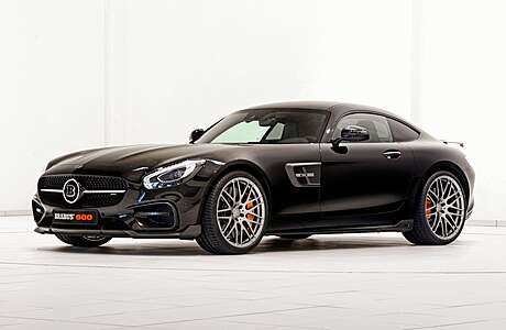 Front bumper pads (carbon, with LED-optics) Brabus for Mercedes AMG GT-S (original, Germany)