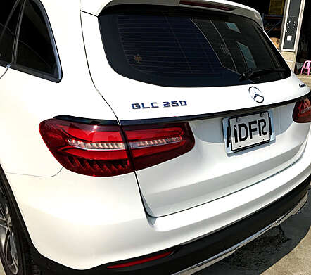 Black Tail Lights Overlays & Trunk Lid Molding IDFR 1-MB332-10FBK Mercedes Benz X253 GLC Class 2015-2020
