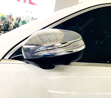 Chromed mirror caps IDFR 1-MB357-04C for Mercedes-Benz GLE -Class Coupe C167 2020-2023