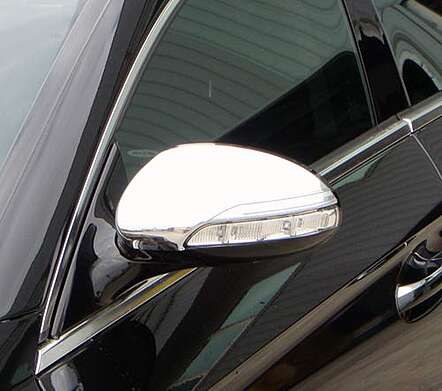 Chrome mirror caps IDFR 1-MB190-03C for Mercedes-Benz C219 CLS Class 2004-2009