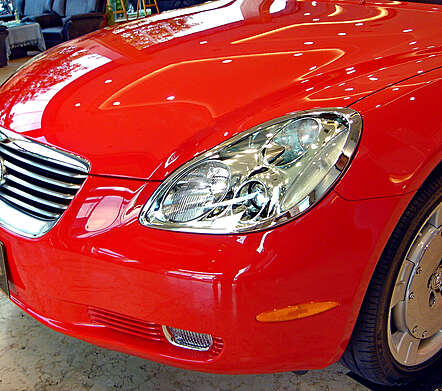 Chrome headlight covers IDFR 1-LS700-01C for Lexus SC 430 2001-2005