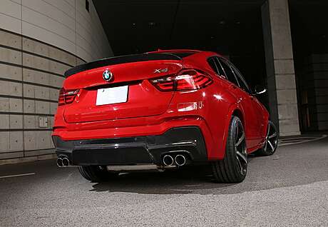 Rear bumper diffuser (carbon) 3D Design for BMW X4 F26 M-Sport (original, Germany)