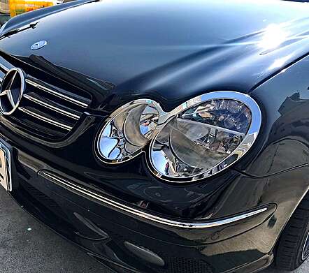 Chrome Headlights Trims IDFR 1-MB171-01C Mercedes-Benz W209 CLK Class 2003-2009