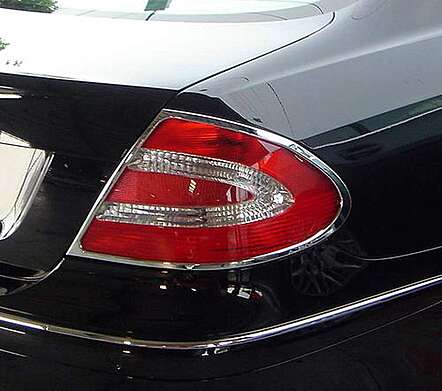 Chrome Tail Lights Trims IDFR 1-MB171-02C Mercedes-Benz W209 CLK Class 2003-2009