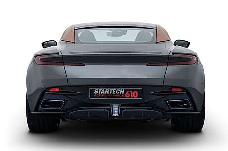 Inserts in the rear bumper (black gloss) with nozzles Startech DB11-400-00 for Aston Martin DB11 (original, Germany)