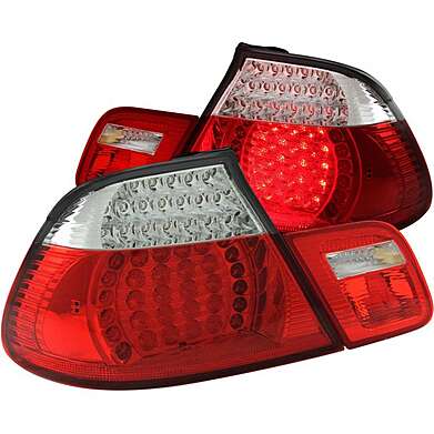 Tail Lights Red Led Anzo 321185 BMW E46 Convertible 2000-2003 / M3 2001-2006