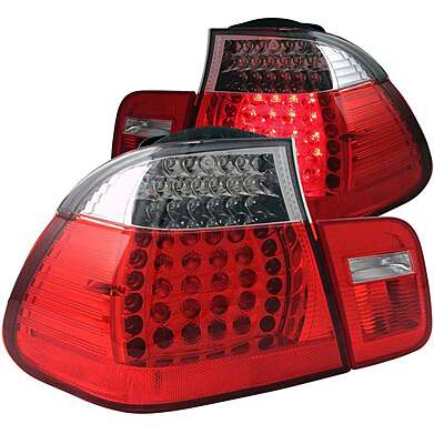 Tail Lights Red Led Anzo 321096 BMW E46 4DR 2002-2005