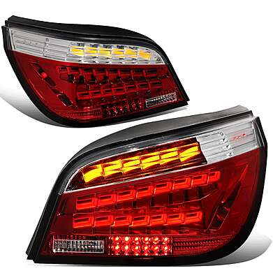 Tail Lights Red/Clear Lens OLED BMW E60 Sedan 2008-2010 