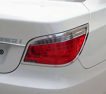 Rear light covers chrome IDFR 1-BW202-02C for BMW E60 2003-2009