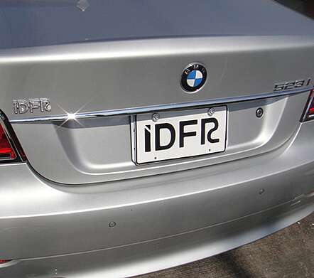 IDFR 1-BW202-06C chrome trim over trunk lid number for BMW E60 2003-2009