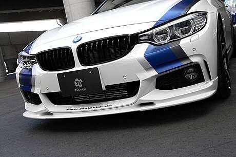 Front bumper spoiler 3D Design for BMW 4-series (F32) (original, Japan)