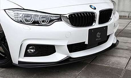 Front bumper spoiler (carbon) 3D Design for BMW 4-series (F32) (original, Japan)
