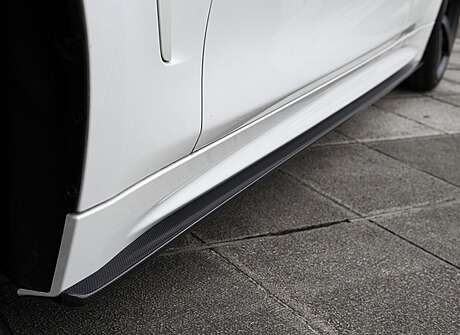 Door sills (carbon) 3D Design for BMW 4-series (F32) (original, Japan)