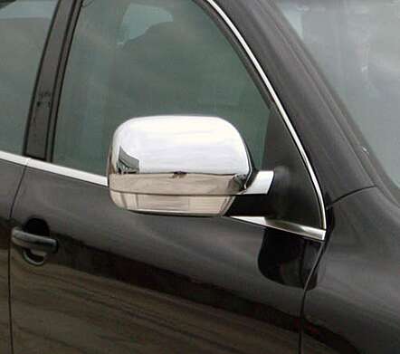 Covers for mirrors chrome IDFR 1-VW700-03C for Volkswagen Touareg 2003-2007
